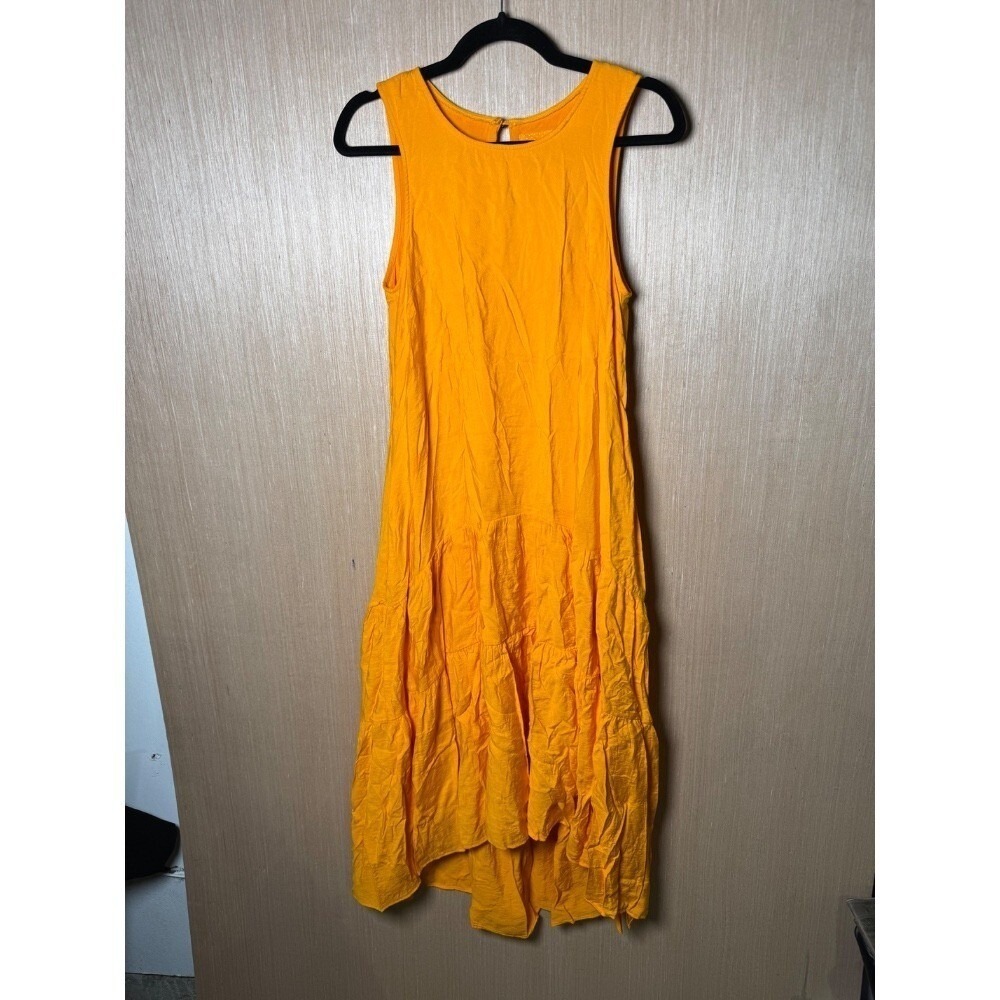 Maeve Anthropologie Dress Small‎ Sleeveless Yellow Hi Low Maxi Casual Womens